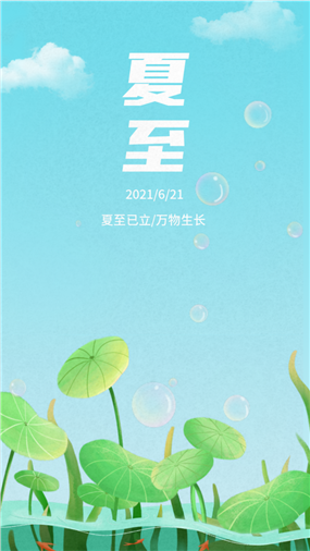 夏至节气手机海报